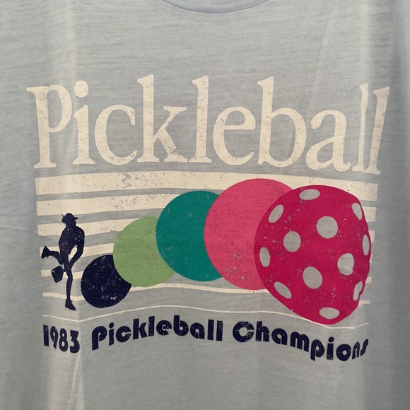 J Crew pickle ball graphic tee summer vibes athletic casual shirt 1980s small - Picture 10 of 14